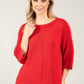 Ribbed Wool-Blend Knit Jumper with Fluffy Trim