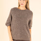 Fluffy Knit Short Sleeve Sweater