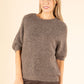 Fluffy Knit Short Sleeve Sweater