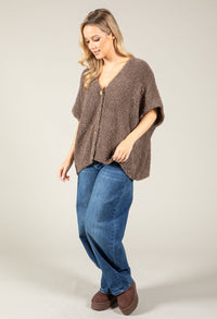 Soft Boucle V-Neck Cardigan