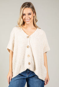 Soft Boucle V-Neck Cardigan