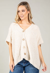 Soft Boucle V-Neck Cardigan