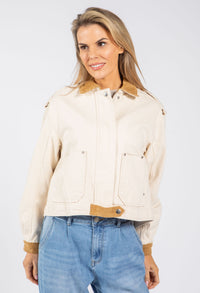 Corduroy Contrast Denim Jacket