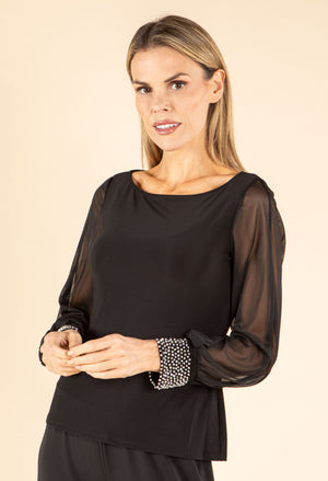 Diamante Trim Blouse