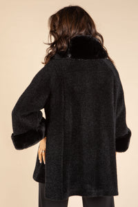 Faux Fur Trim Coat