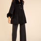 Faux Fur Trim Coat