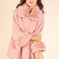 Faux Fur Trim Coat