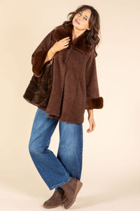 Faux Fur Trim Coat