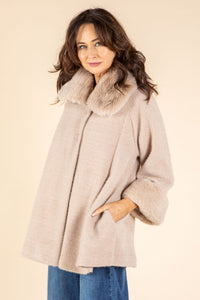 Faux Fur Trim Coat