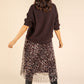 Aurora 2 in 1 Knit & Plisse Leopard Dress