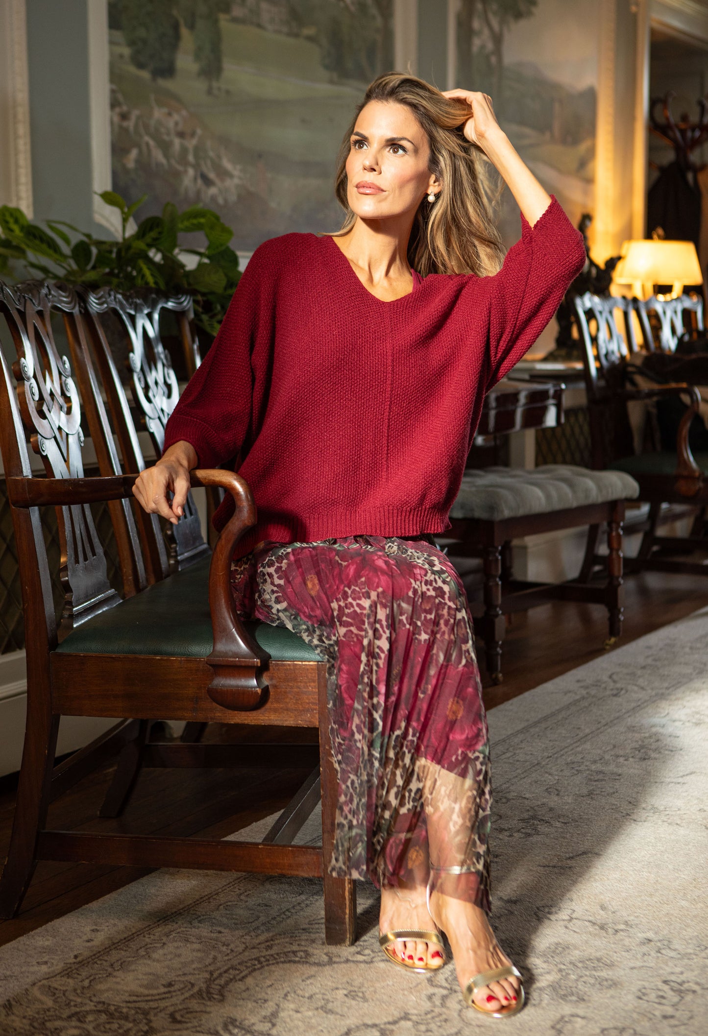 Aurora 2 in 1 Knit & Plisse Leopard Dress