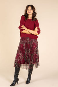 Aurora 2 in 1 Knit & Plisse Leopard Dress