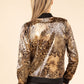 Animal Print Velvet Bomber Jacket