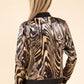 Zebra Velvet Bomber Jacket