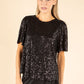 Angel Sleeve Sequin Blouse