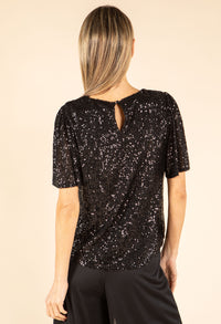 Angel Sleeve Sequin Blouse