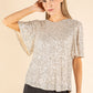 Angel Sleeve Sequin Blouse