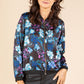 Satin Touch Floral Bomber Jacket