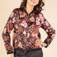 Satin Touch Floral Bomber Jacket