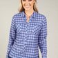 Soft Check Print Blouse