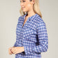 Soft Check Print Blouse