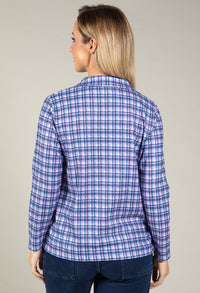 Soft Check Print Blouse