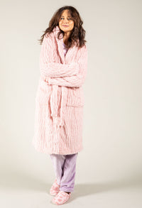Hooded Jacquard Dressing Gown