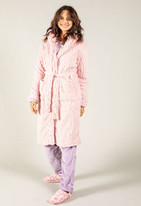 Hooded Jacquard Dressing Gown