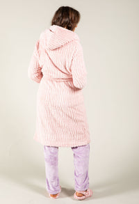 Hooded Jacquard Dressing Gown