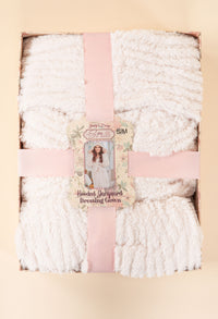 Hooded Jacquard Dressing Gown