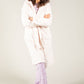 Hooded Jacquard Dressing Gown