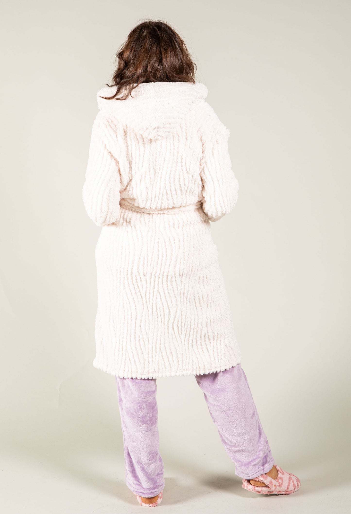 Hooded Jacquard Dressing Gown