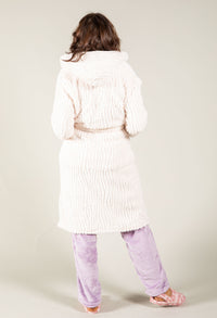 Hooded Jacquard Dressing Gown