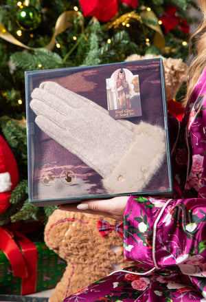 Wool Glove and Scarf Gift Set