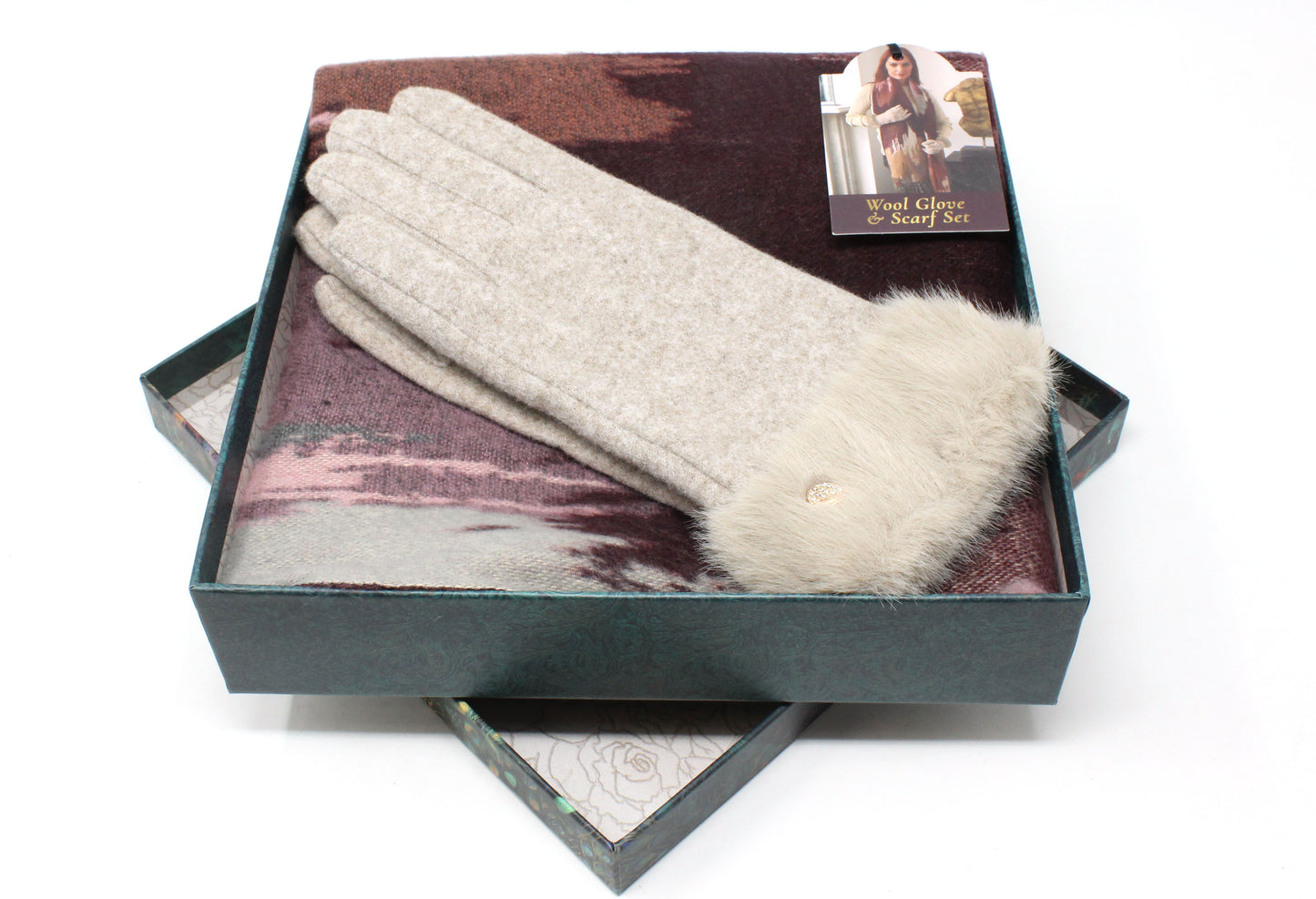 Wool Glove and Scarf Gift Set