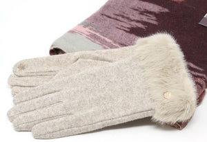 Wool Glove and Scarf Gift Set