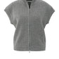 Sleeveless zip-up cardigan