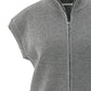 Sleeveless zip-up cardigan