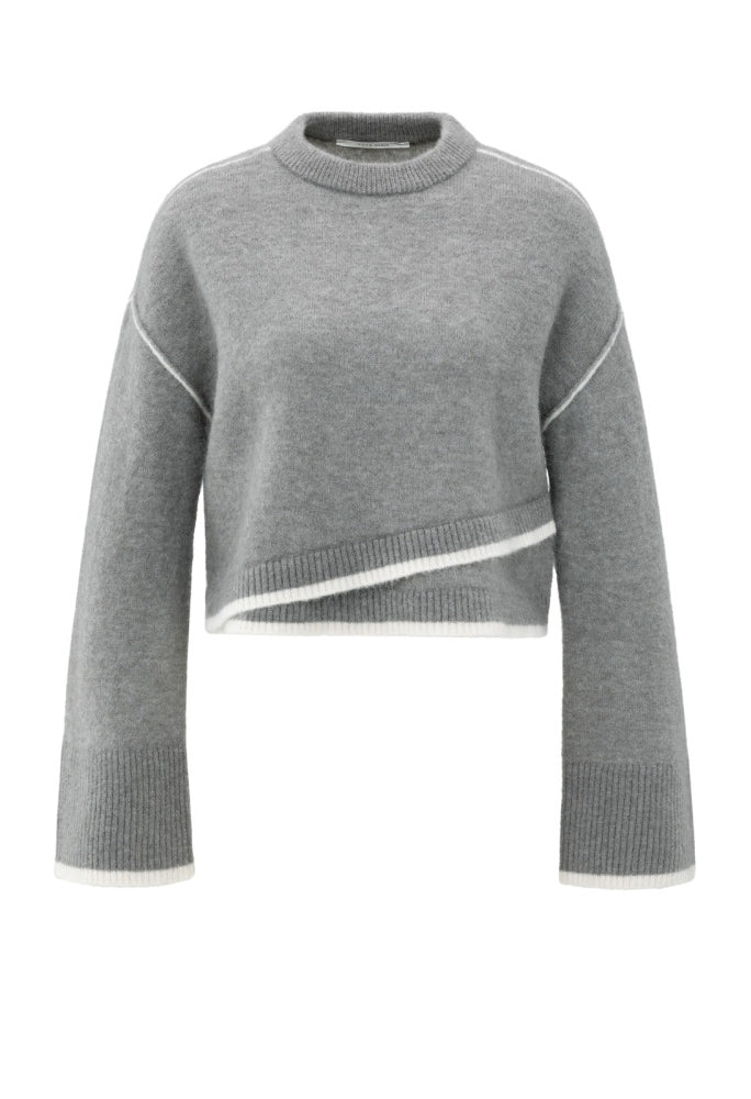 Contrast Trim Knit Sweater