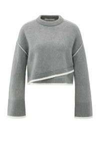 Contrast Trim Knit Sweater