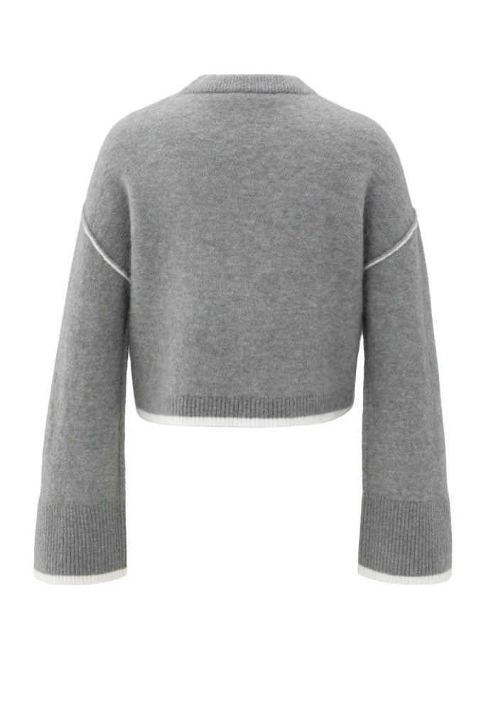 Contrast Trim Knit Sweater