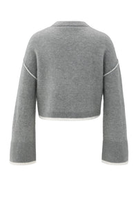 Contrast Trim Knit Sweater