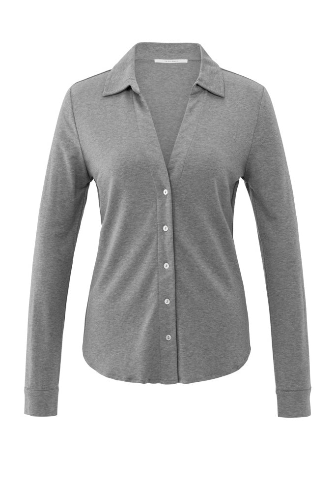 V-Neck Jersey Blouse