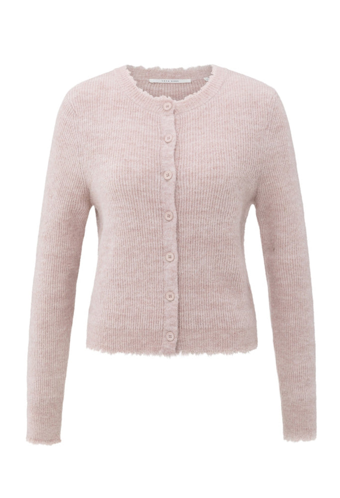 Short melange cardigan