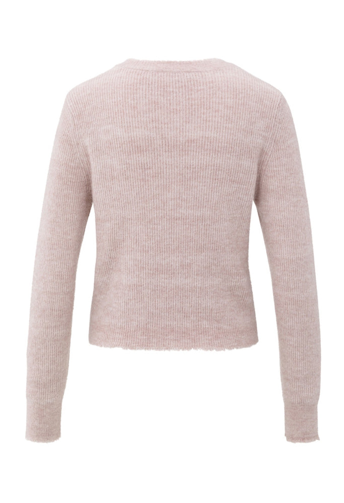 Short melange cardigan