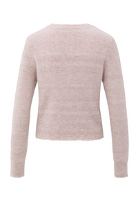 Short melange cardigan