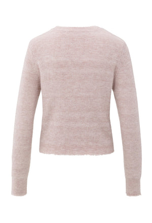 Short melange cardigan