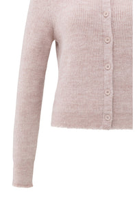 Short melange cardigan