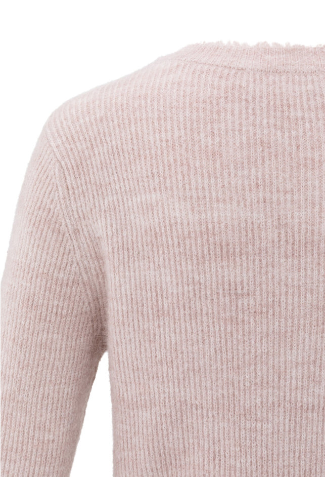 Short melange cardigan