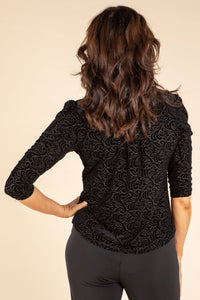 Abstract Design Velvet Top